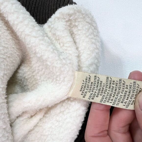 Vintage Old Navy Sweater Womens Large Brown Cotton Blend Long Sleeve Full Zip - Picture 8 of 9